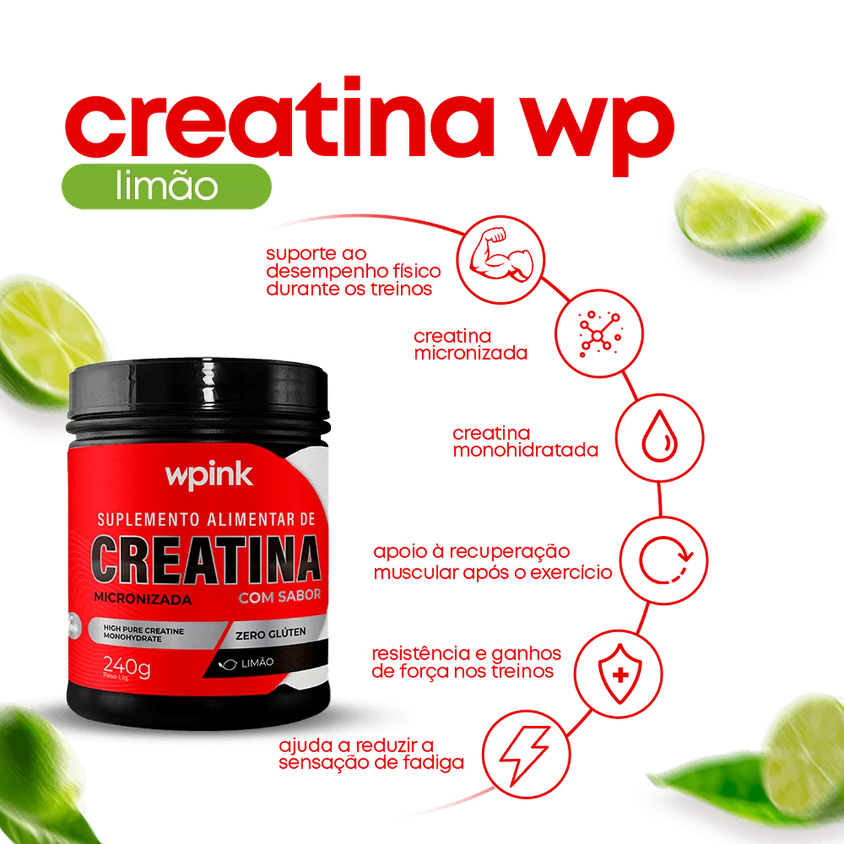 Creatina de Limão - 240g