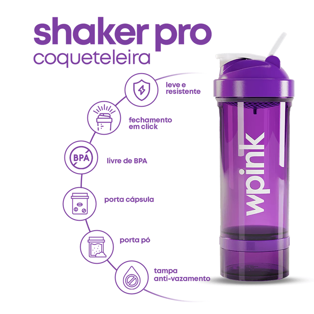 Shaker Pro Coqueteleira 700ml