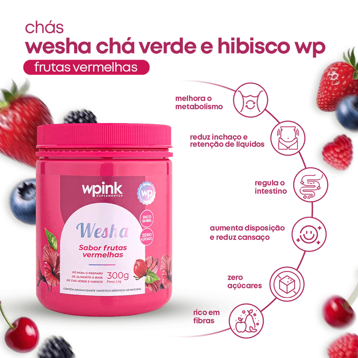 Wesha Chá Verde e Hibisco - 300g